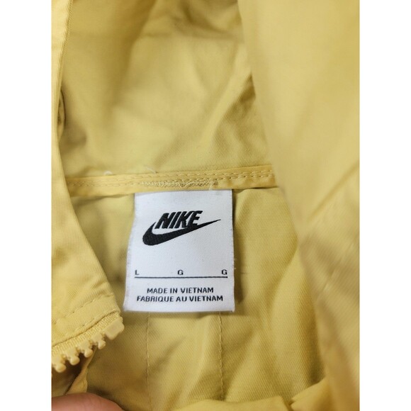 Nike Jacket Mens Large Yellow Half Zip Hooded Pullover Windbreaker DA0011-700 - Picture 3 of 13